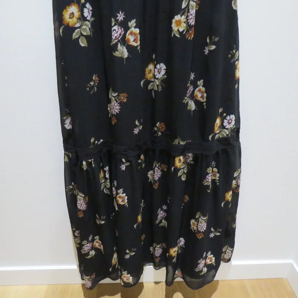 Abercrombie & Fitch Black Floral Maxi Dress